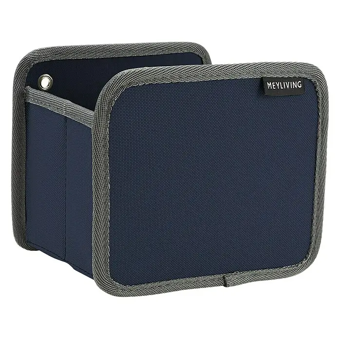 Meyliving Faltbox XS - L x B x H: 16,5 x 12,5 x 16,5 cm, Dunkelblau - Rechte Seitenansicht