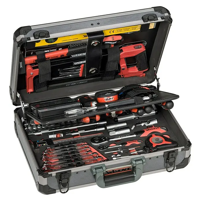 Wisent Gereedschapsdoos Professional - 160 -delig, Steeksleutelset: ½ + ¼″