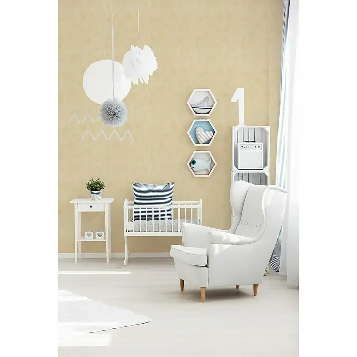 AS Creation Boys And Girls 6 Papiertapete II - Beige, Uni, 10,05 x 0,53 m - Stimmungsaufnahme