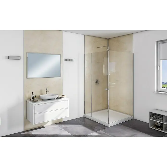 SanDesign Acryl-Verbundplatte Marble Beige - 100 x 250 cm, Beige Marble