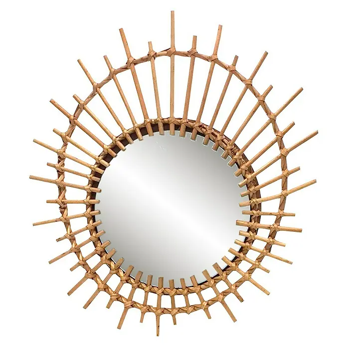 Espejo Rotin oeil - 41 x 55 cm, Marrón