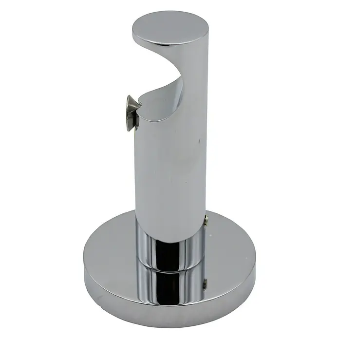 Expo Ambiente Träger Turn - Chrom, Geeignet für: Gardinenstangen Ø 20 mm, 7,9 cm - Vorderansicht