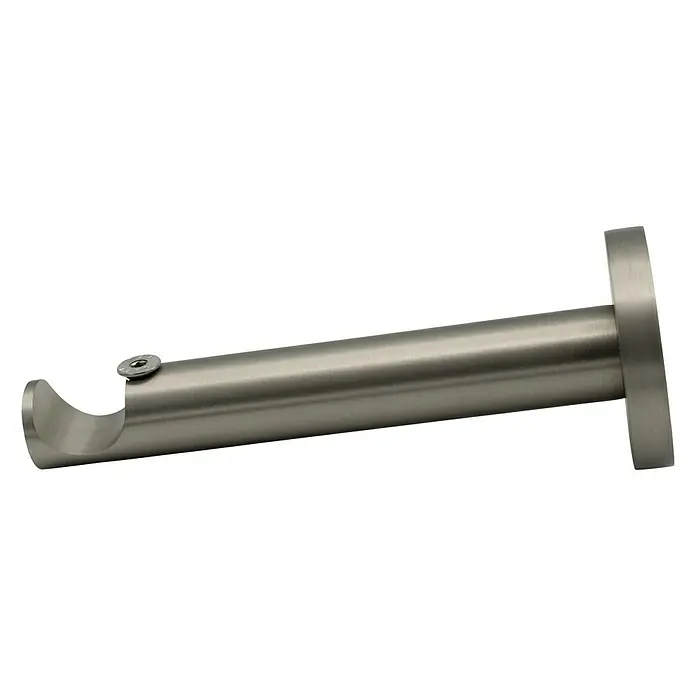 Expo Ambiente Träger Turn - Edelstahloptik, Geeignet für: Gardinenstangen Ø 20 mm, 13,4 cm - Linke Seitenansicht