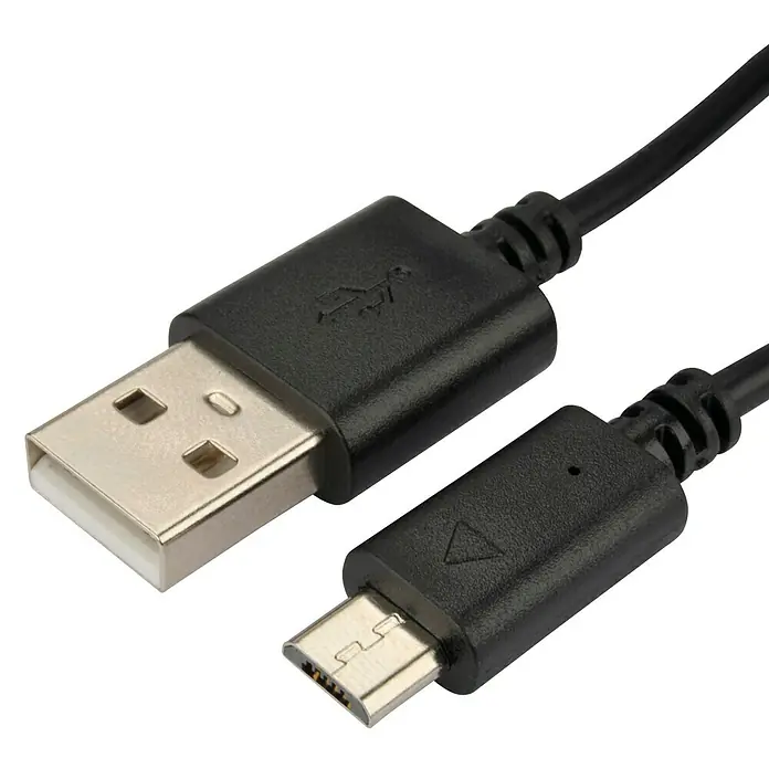 Cartrend USB-Ladekabel Micro USB - Farbe: Schwarz, Länge: 1 m - Detailaufnahme