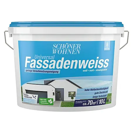 SCHÖNER WOHNEN-Farbe  Fassadenfarbe Universal Fassadenweiß