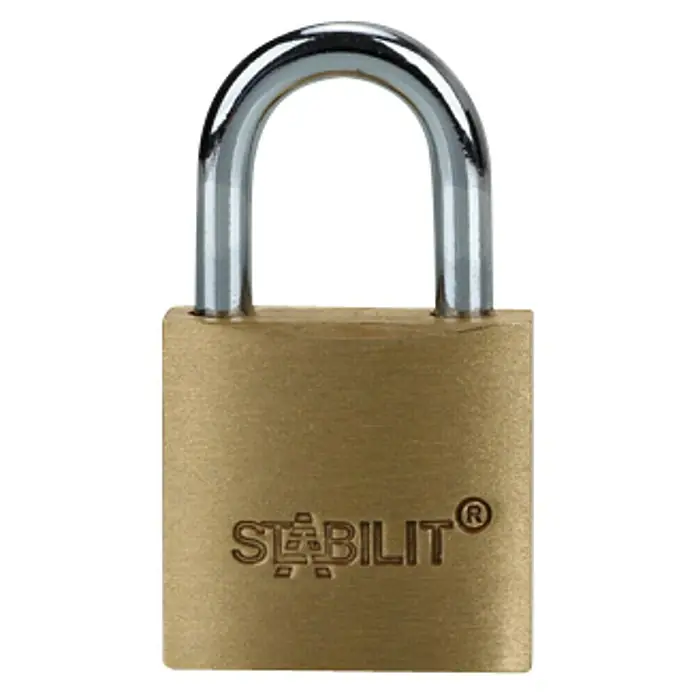 Stabilit Vorhängeschloss M20 - Breite: 21 mm, Bügelstärke: 3,5 mm - Vorderansicht