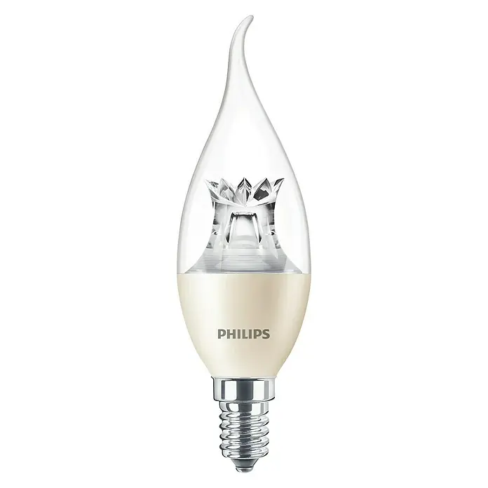 Philips Bombilla LED Vela - 6 W, E14, Color de luz: Blanco cálido, Intensidad regulable, Vela