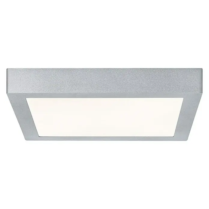 Paulmann LED stropna svjetiljka - 15 W, D x Š x V: 30 x 30 x 3,8 cm, Krom, Topla bijela - Pogled sprijeda