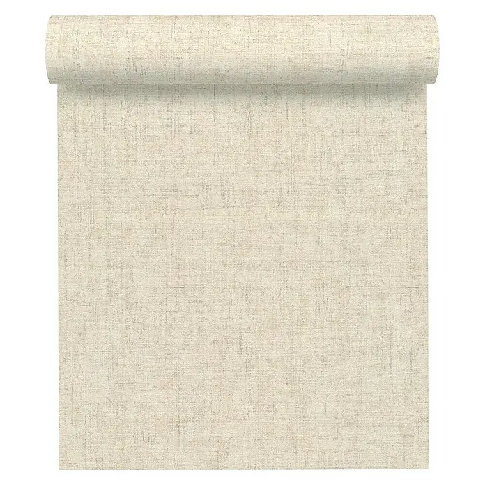 AS Creation Greenery Vliestapete Borneo - Creme/Beige, Uni, 10,05 x 0,53 m - Vorderansicht
