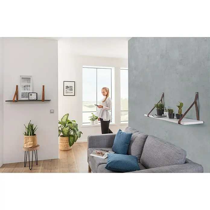 my look Nature Vliestapete - Grau, Strukturiert, Uni, 10,05 x 0,53 m