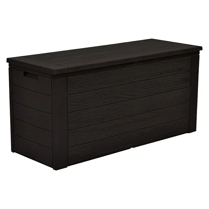 H.G. Garten-Aufbewahrungsbox Woody - 120 x 46 x 58 cm, Kunststoff, Anthrazit