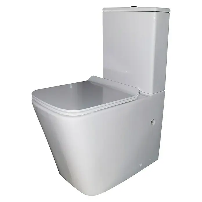 Camargue Pack de WC Berlin - Sin borde de descarga, Salida dual, Blanco