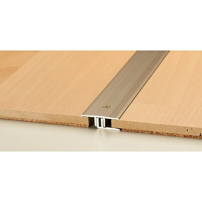 LOGOCLIC Prijelazni profil 220 - Mat plemeniti čelik, 2,7 m x 34 mm, Vrsta montaže: Vijci - Detaljan prikaz