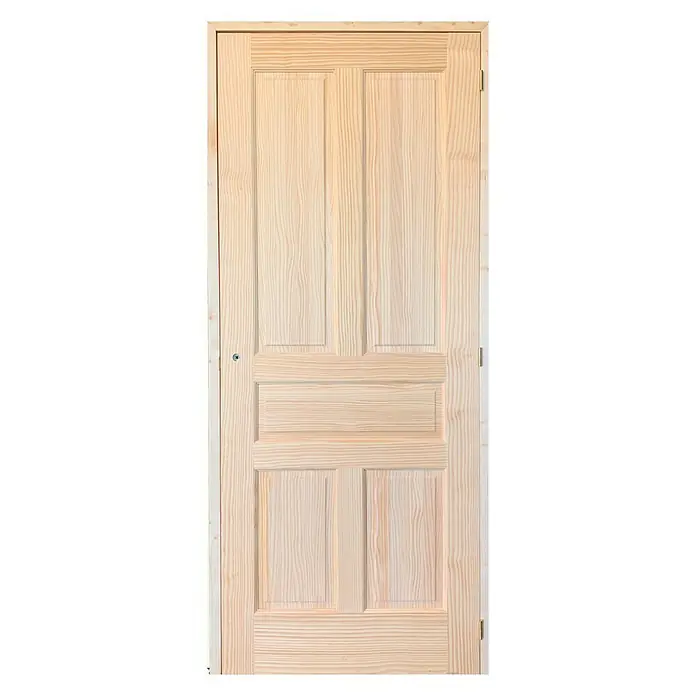 Norma Doors Puerta interior Pino Natural - 62,5 x 203 cm, Izquierda, Macizo, Ciega