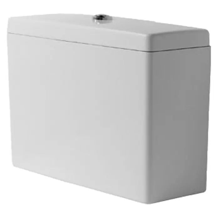 Duravit Starck 3 Spülkasten - Ohne Spezialglasur, Keramik, Weiß, Zulauf: Unten - Vorderansicht