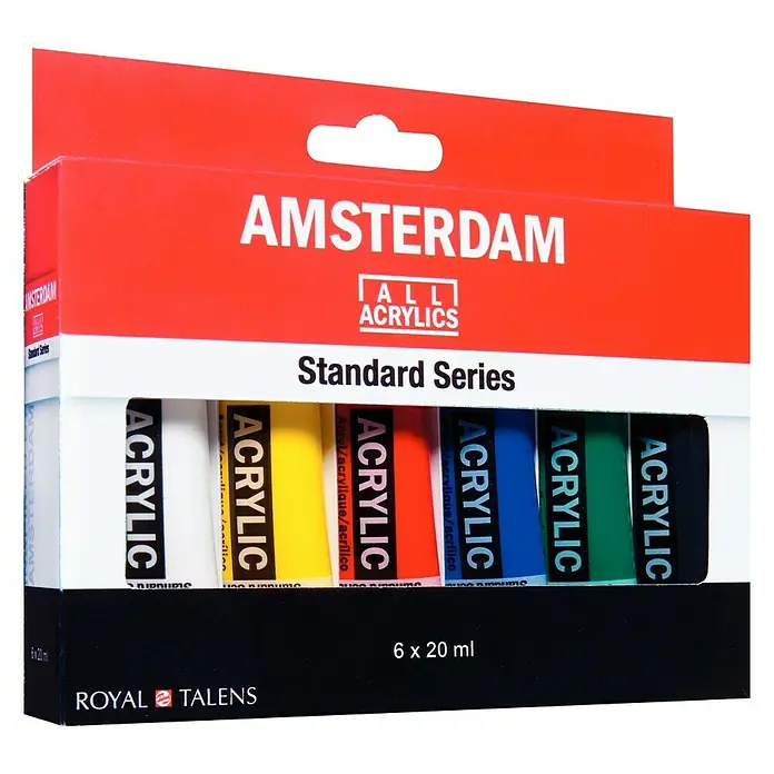 Talens Amsterdam Pintura acrílica Standard Series - Multicolor, 6 ud. x 20 ml, Tubo
