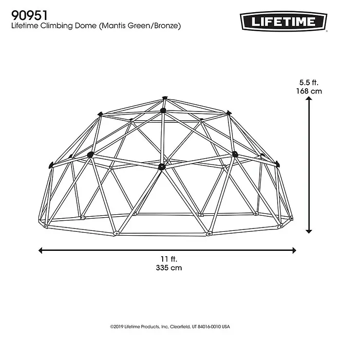 Lifetime Gartenspielgerät Geodome - 335 x 335 x 168 cm, Grün, Bronze