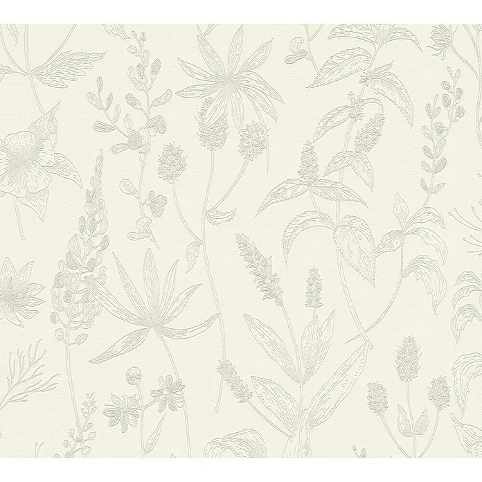 AS Creation Trendwall Vliestapete Blütengräser - Beige/Taupe, Floral, 10,05 x 0,53 m - Detailaufnahme