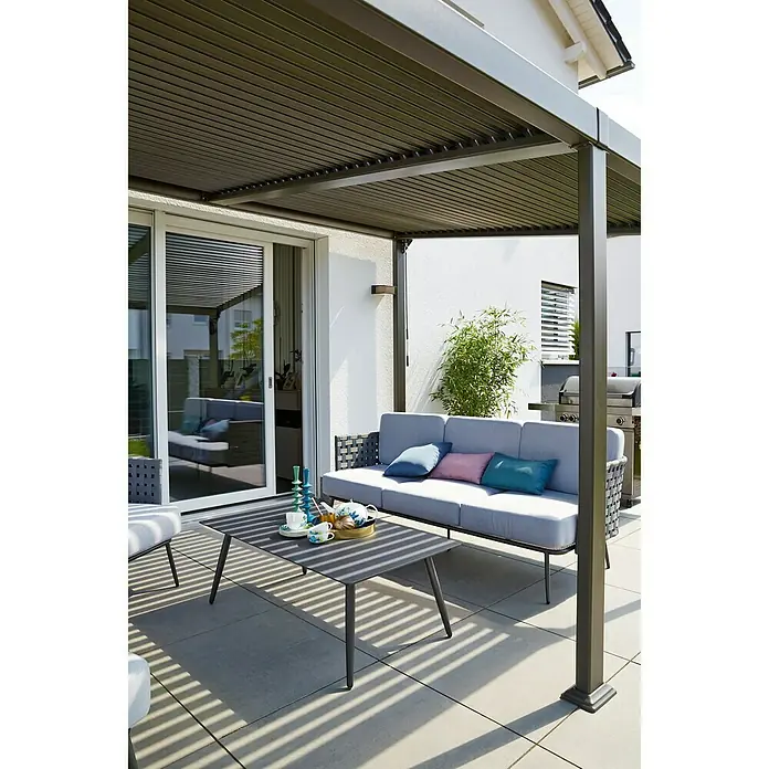 Sunfun Anstellpavillon Palma - L x B x H: 300 x 400 x 255 cm, Anthrazit