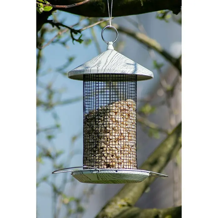 Dobar Futterspender Smooth - L x B x H: 19 x 19 x 31,5 cm, Metall, Mit Silo - Stimmungsaufnahme