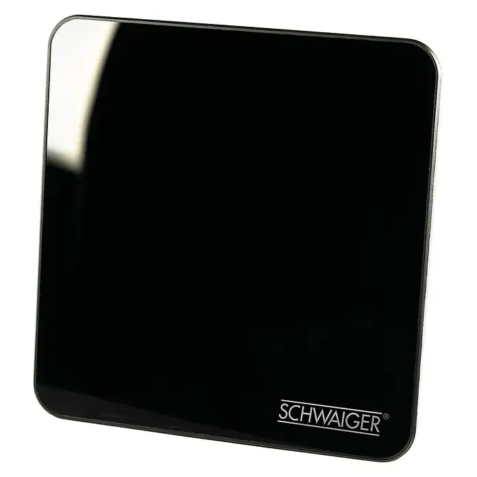 Schwaiger Zimmerantenne DVB-T2 HD - Schwarz, 230 V AC/6 V DC - Vorderansicht