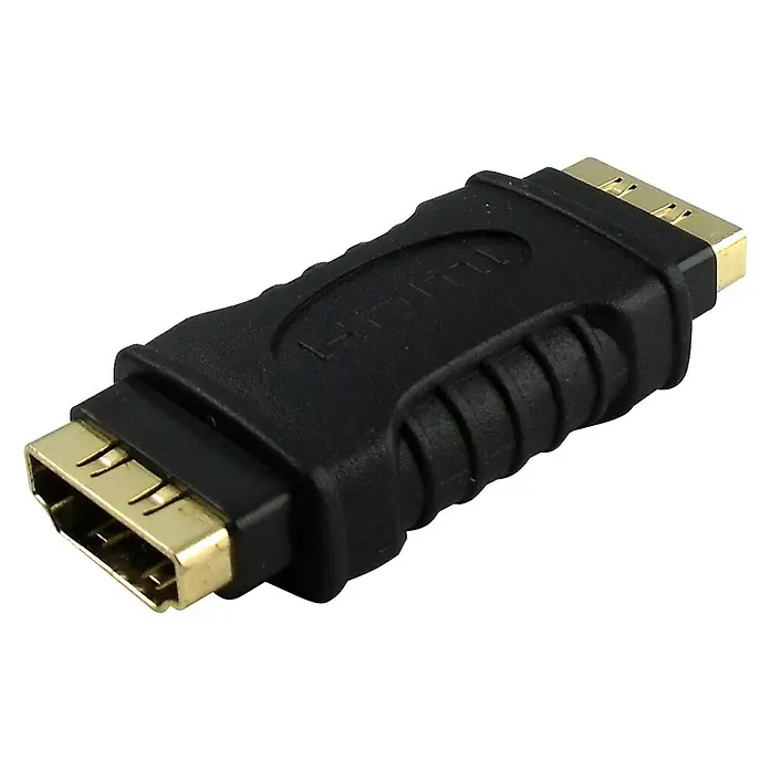 Schwaiger HDMI priključak Verbinder - 2 HDMI utičnice, Pozlaćeni kontakti - Pogled s desne strane