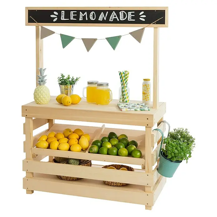 Muddy Buddy Kinder-Kaufladen Garden Friend - L x B x H: 90 x 40 x 115 cm, Holz, Natur - Vorderansicht