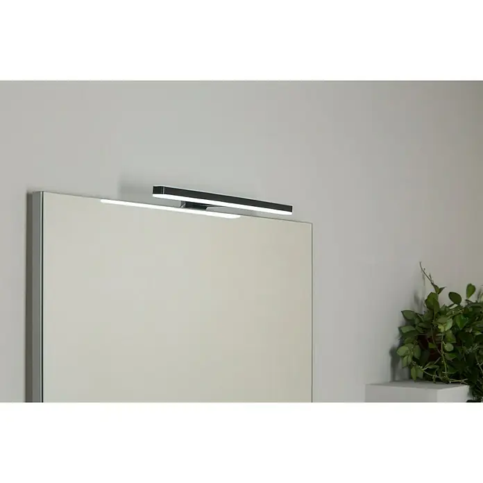 Riva Structure LED-Lichtspiegel - 90 x 70 cm, Ablagefläche - Linke Seitenansicht