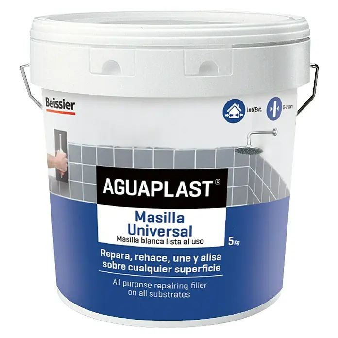 Beissier Aguaplast Masilla Universal - Blanco, 5 kg