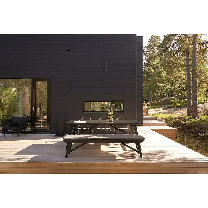 SENSUM Gartensessel Öje - B x T x H: 56 x 60 x 80 cm, Streckmetall, Anthrazit, Stapelbar
