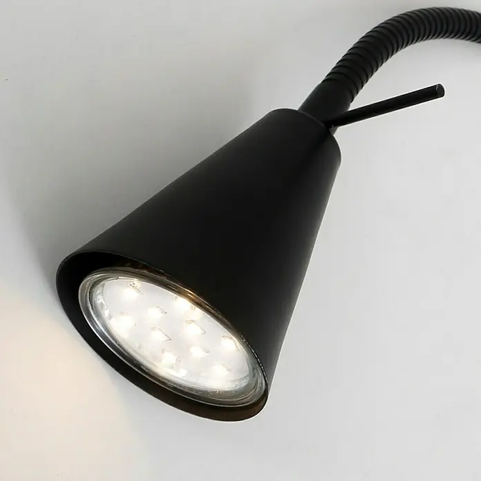Briloner Foco de una luz LED Comfort Light - 4 W, Negro, L x An x Al: 5,8 x 20,5 x 45 cm