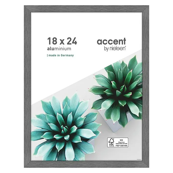 Accent Bilderrahmen Star - Grau, 18 x 24 cm - Vorderansicht