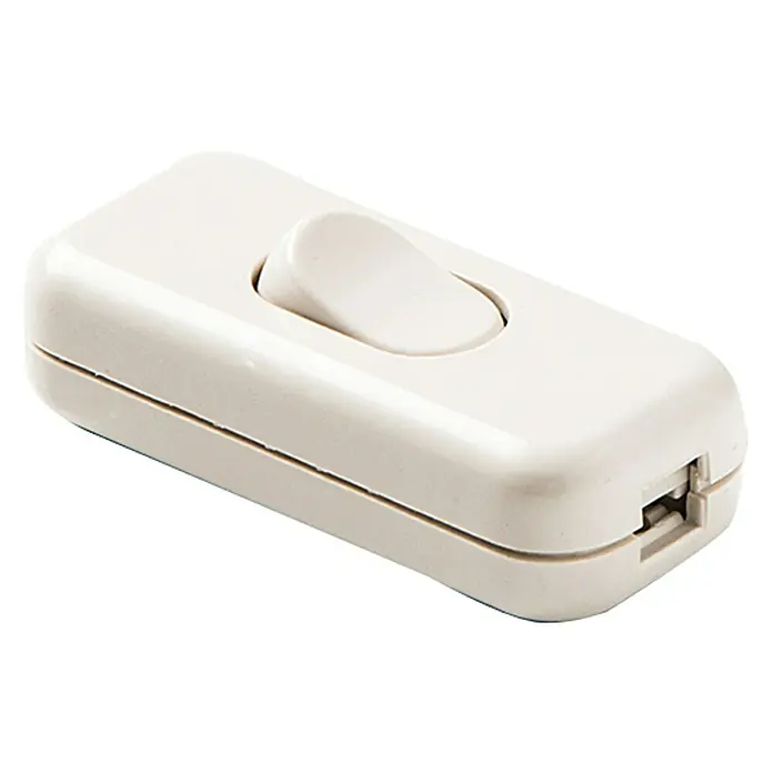 Famatel Interruptor de palanca Paso - Blanco, 250 V, 2 A