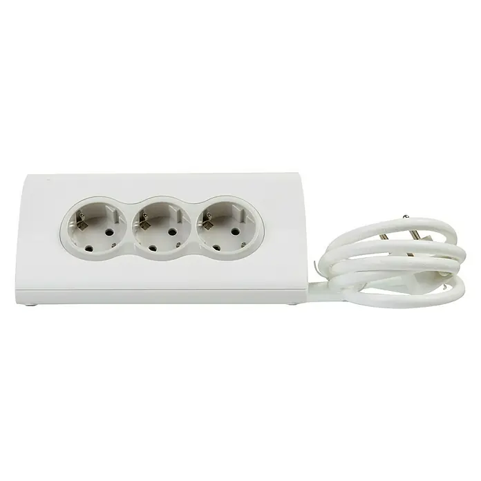 Legrand Base de enchufe múltiple 3t x 2p + 2 usb tablet - Número de enchufes Schuko: 3 ud., Blanco, Longitud del cable: 1,5 m