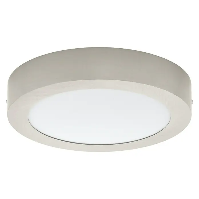 Eglo Led-plafondlamp, rond Fueva 1 - 16,5 W, Nikkel mat, Ø x h: 22,5 x 4 cm - Vooraanzicht