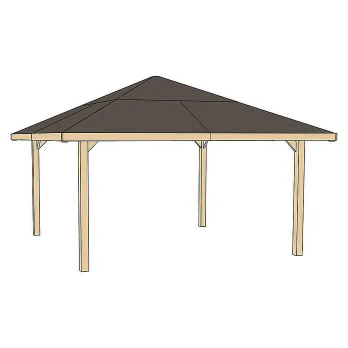 Weka Pavillon Gartenoase 651 A - L x B: 433 x 433 cm