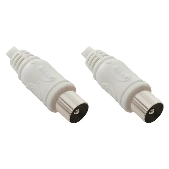 Metronic Cable de conexión de antena M-M - 2 m, Blanco, Macho - Macho