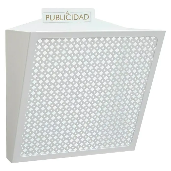 Arregui Cesta para publicidad E2314 - L x An x Al: 19 x 32 x 30,5 cm, Blanco, Acero