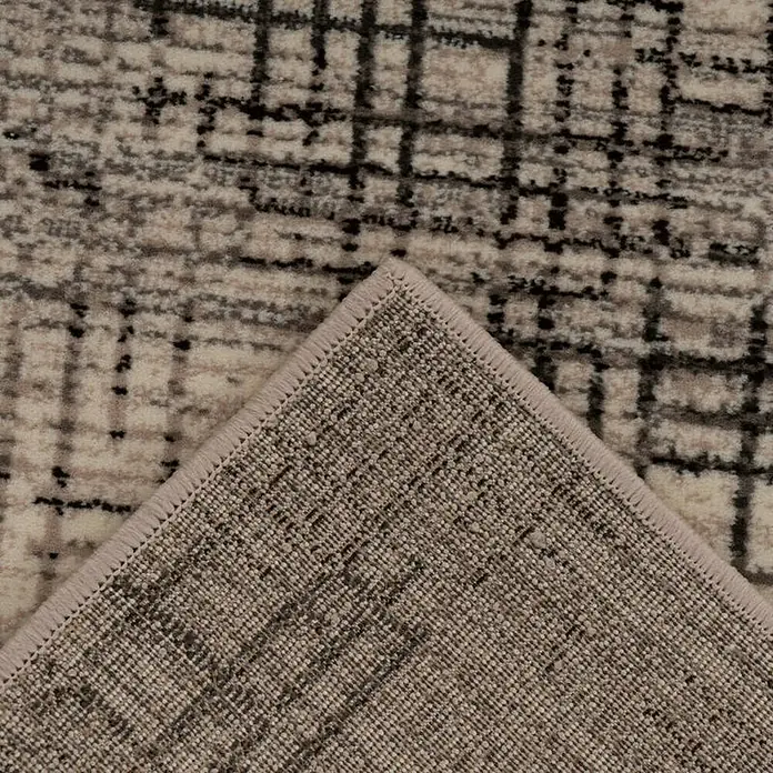 Kayoom Kurzflorteppich Vancouver 310 - Beige/Braun, 150 x 80 cm, 100 % Polypropylen - Detailaufnahme