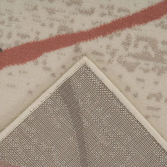 Kayoom Kurzflorteppich Vancouver 110 - Beige/Braun, 150 x 80 cm, 100 % Polypropylen - Detailaufnahme