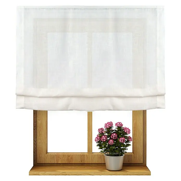 Estor plegable Pachetto Linum - An x Al: 150 x 175 cm, Blanco