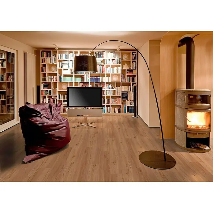Tarkett Suelo de vinilo Starfloor click 30 Soft Oak Natural - 1,22 m x 18,3 cm x 4 mm, Efecto madera