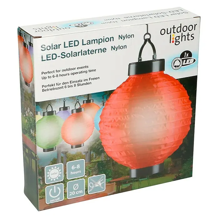 Lámpara decorativa redonda LED Farol - Ø x Al: 20 x 40 cm, Multicolor