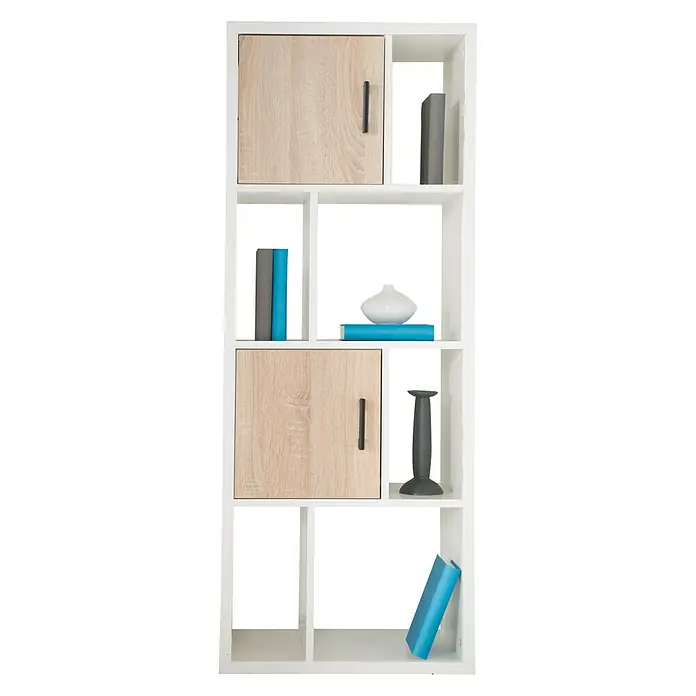 Phönix Toronto Regal - L x B x H: 32,5 x 55 x 139 cm, Weiß - Vorderansicht