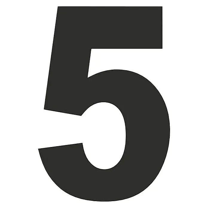 Etiqueta adhesiva - 5, Negro/blanco, Altura: 50 mm
