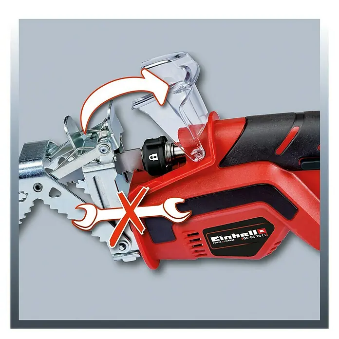 Einhell Power X-Change Akku-Astsäge GE-GS 18 Li-Solo - 18 V, Ohne Akku, Hubzahl: 1.500 U/min - 2.800 U/min - Detailaufnahme