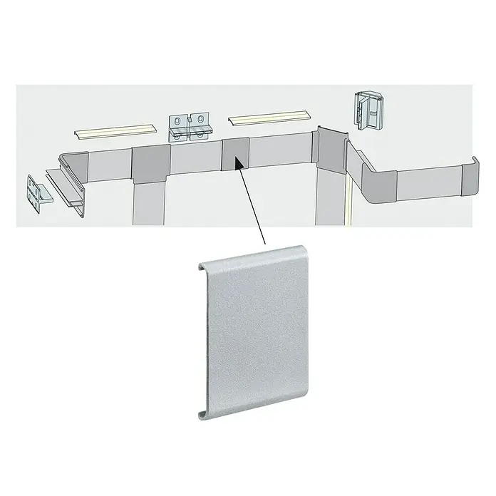 Paulmann Duo Profiel cover - 35 x 5 x 42 mm, Kunststof, 4 st. - Vooraanzicht