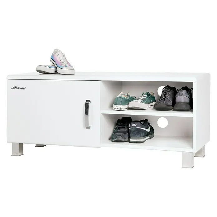 Phönix Miami Lowboard - L x B x H: 37 x 130 x 45 cm, Weiß - Vorderansicht
