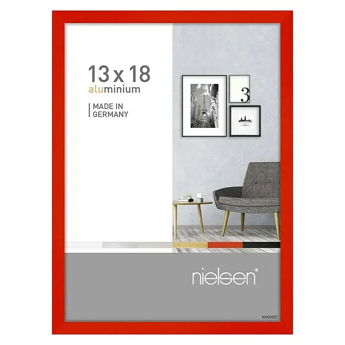Nielsen Bilderrahmen Pixel - Tornadorot, 13 x 18 cm, Aluminium - Vorderansicht
