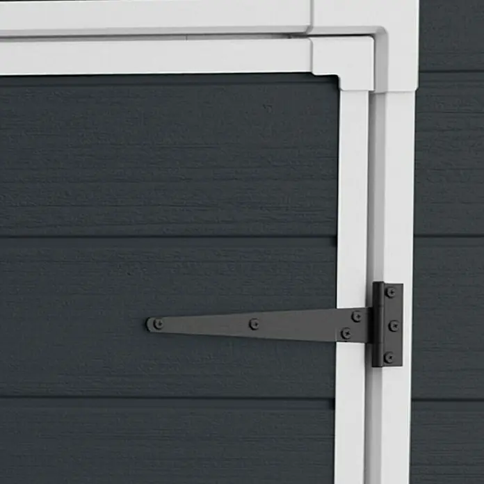 Keter Caseta para jardín Manor Pent 6x6 - Plástico, Antracita/Blanco - Primer plano